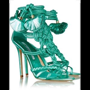 Brian Atwood Yuna Braided Leather Sandals